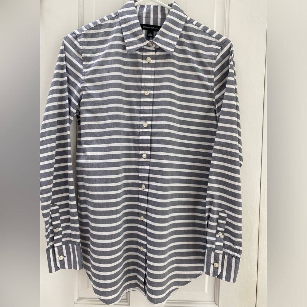 Banana Republic Striped Button-Down Shirt